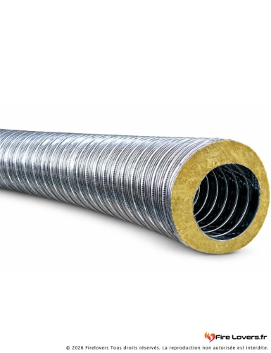 Flexible inox double peau isolé ISOFLEX Detandt-Simon | Ø80 à Ø180 | Bobine 8 ou 16 m