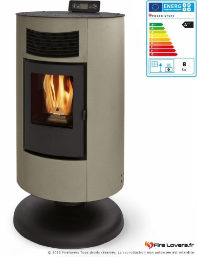 Poêle à granulés étanche Circe 5E-8 A++ design compact 7,5 kW