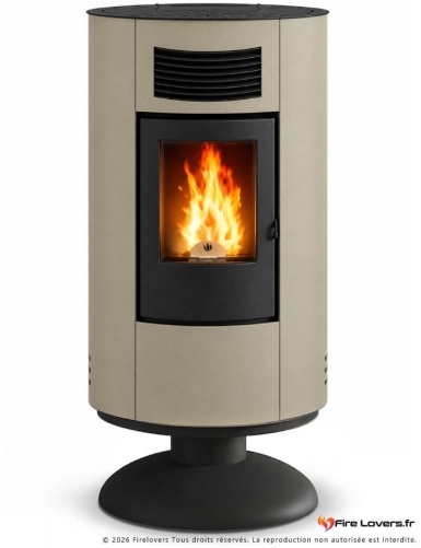 Poêle à granulés étanche Circe 5E-8 A++ design compact 7,5 kW