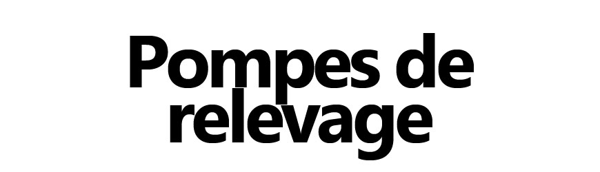 Pompes de relevage | Évacuation efficace des eaux