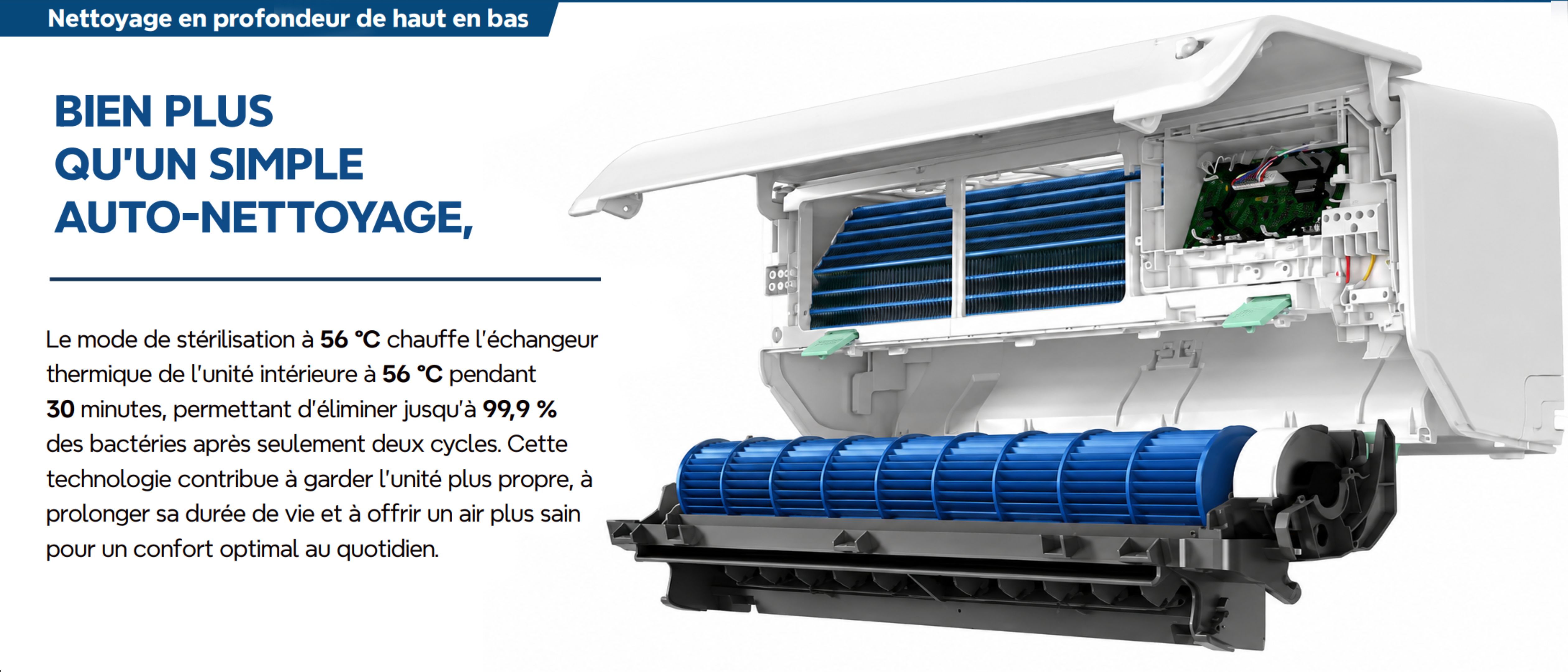 Hyundai Smart mono split 2,6 kW - climatiseur réversible mural Full DC Inverter