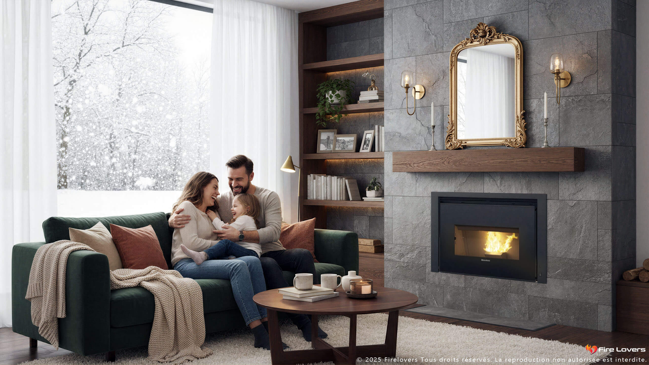 Insert à granulés pour cheminée