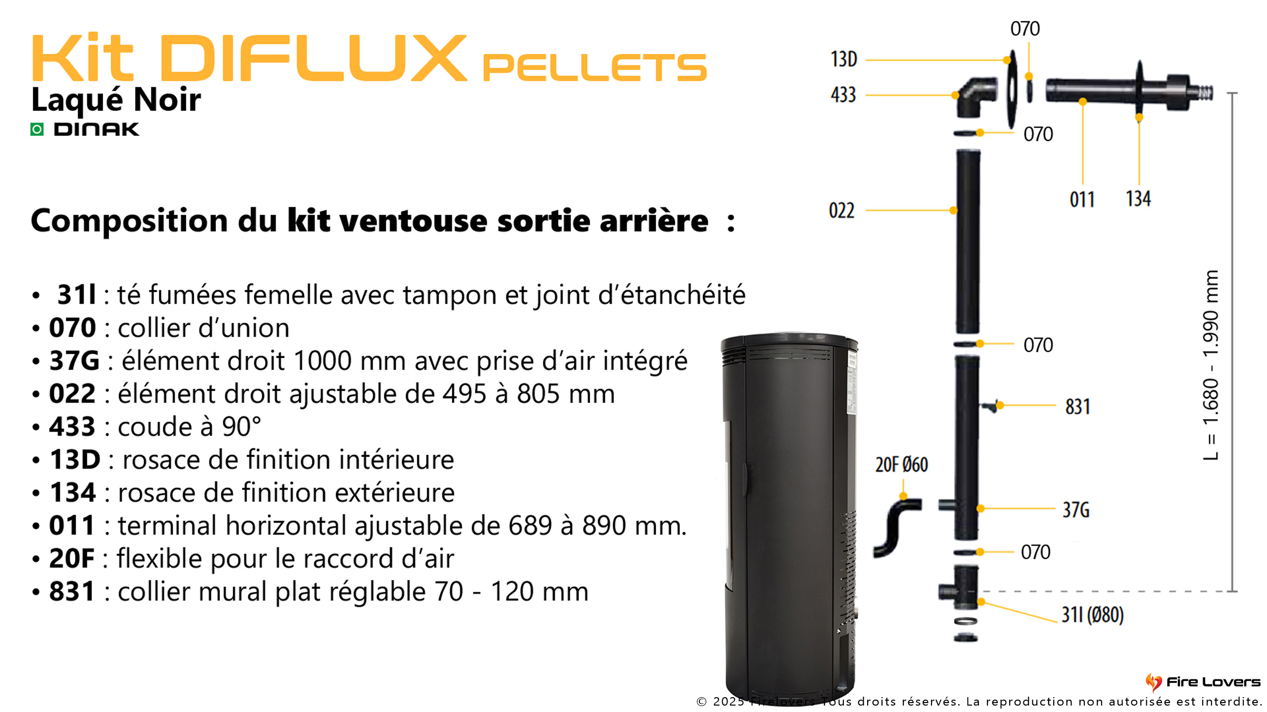 Kit Ventouse OOR - Dinak Diflux