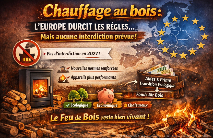 Chauffage au bois : l’Europe durcit les règles, mais aucune interdiction en vue