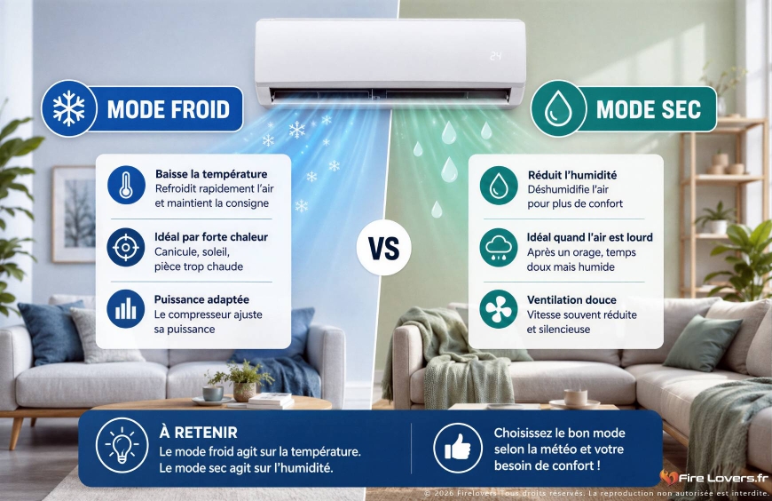 Mode froid ou mode sec sur une climatisation : lequel choisir ?