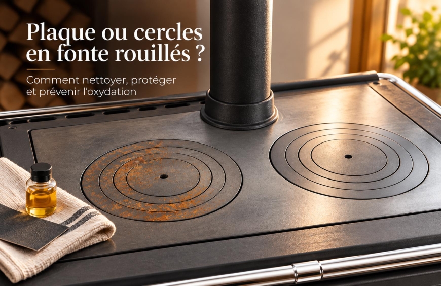 Fonte polie et rouille : comment entretenir les plaques et cercles d’une cuisinière à bois ?